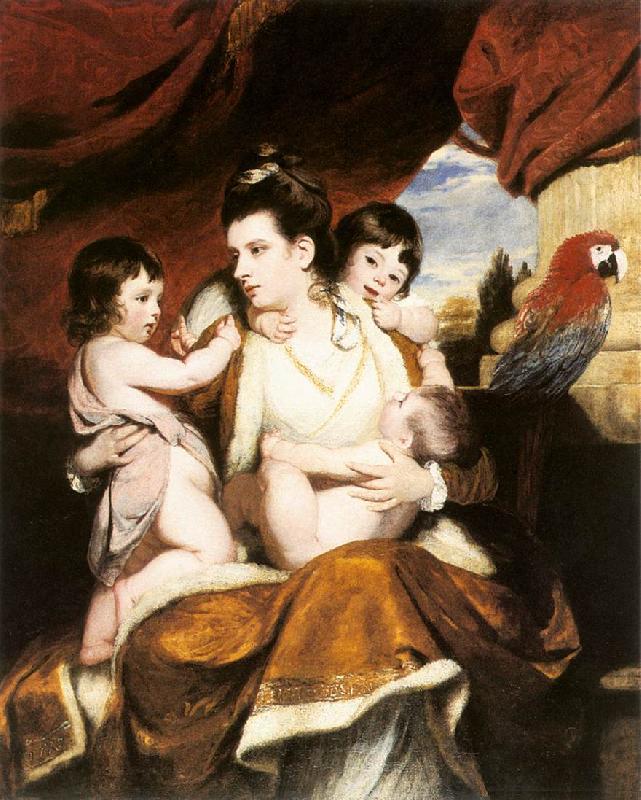 REYNOLDS, Sir Joshua Lady Cockburn and her Three Eldest Sons dy oil painting image
